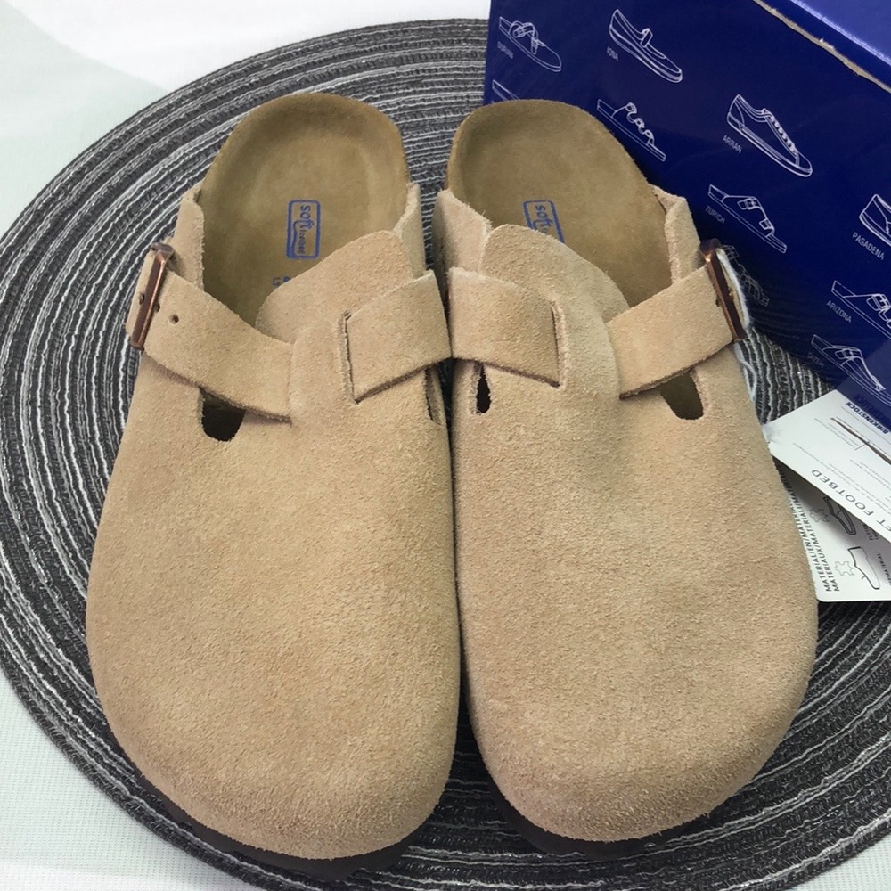 🔥Women's Birkenstock Boston Narrow Fit Suede Shoes - Brand New with Tags
